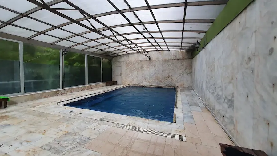 Indoor developed hot spring pool at haruniye thermal springs turkey