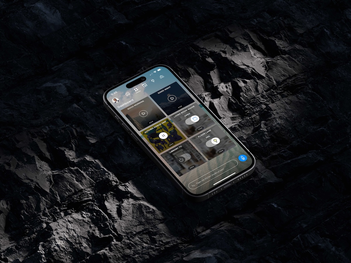 Phone on dark slate showing the Josh app dashboard