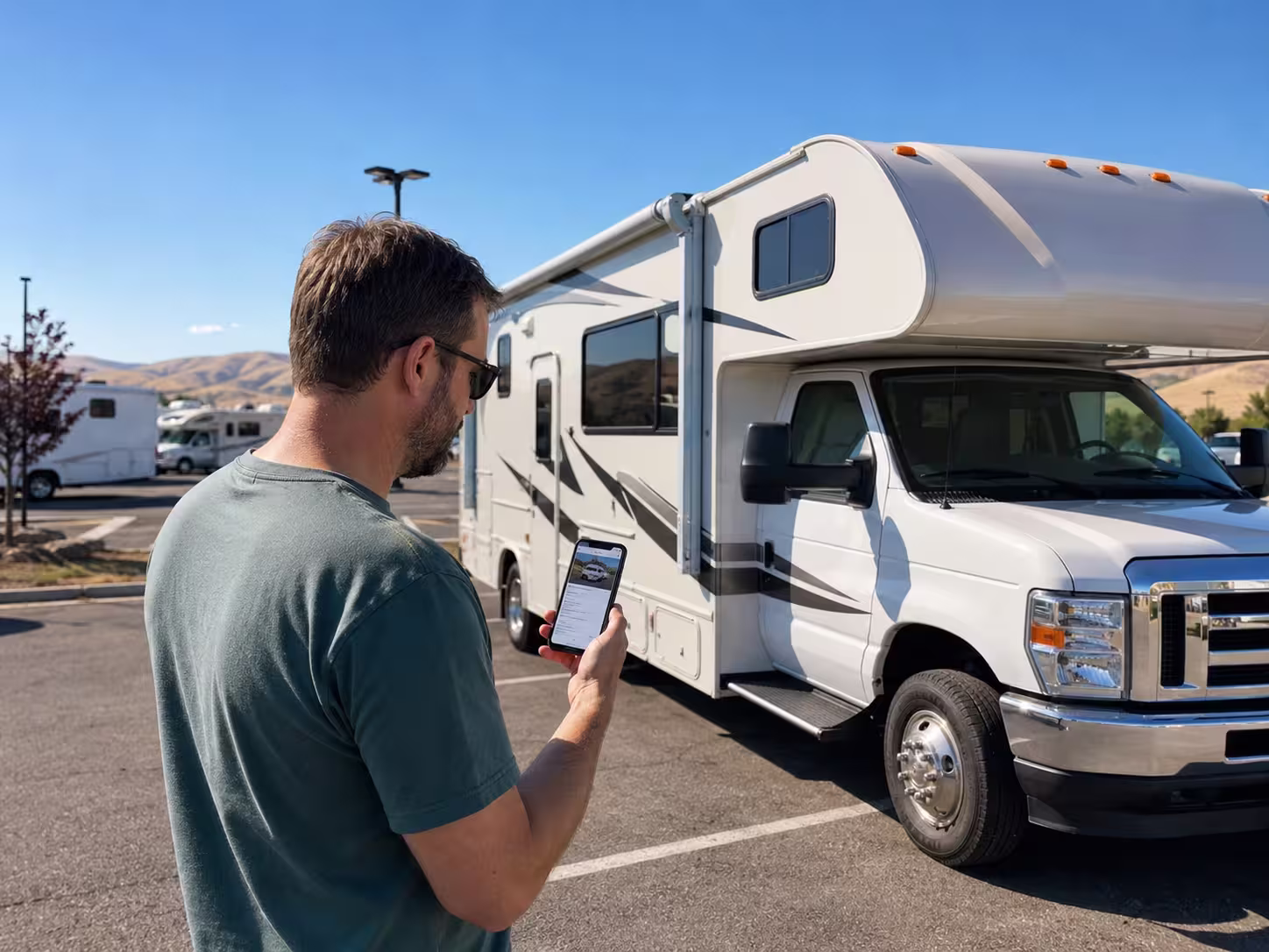RV rental prices Boise Camper Rentals Class C motorhome pickup lot
