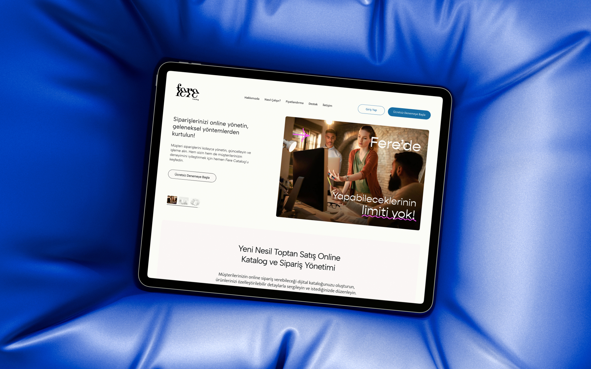 Beautiful young woman in orange glasses on orange background.