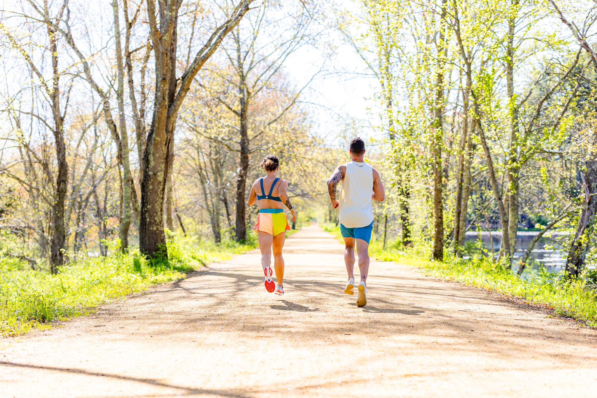 family goes for a walk
