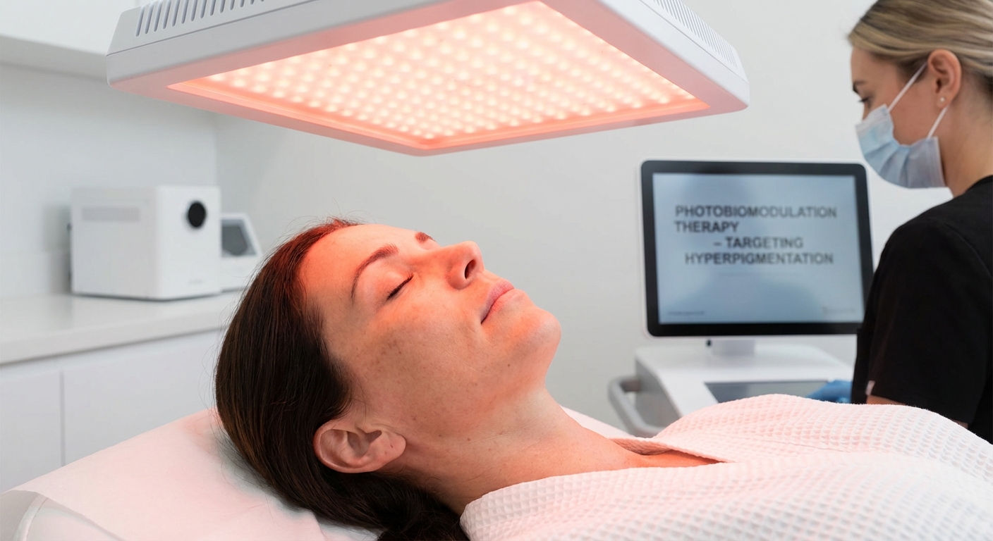 LED light therapy device for treating skin discoloration and uneven tone