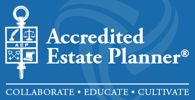 Accredited Estate Planner™ designation held by John Piershale, fee-only fiduciary advisor