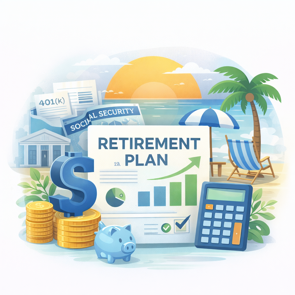 Retirement planning services illustration