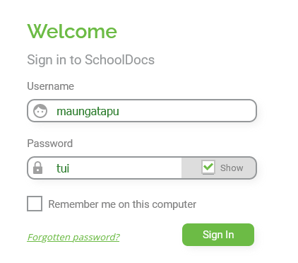 maungatapu school docs login