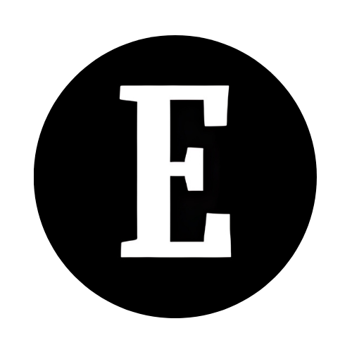 Entrepreneur logo with a bold white capital 'E' inside a black circle. - Phoenix | LUNARTECH