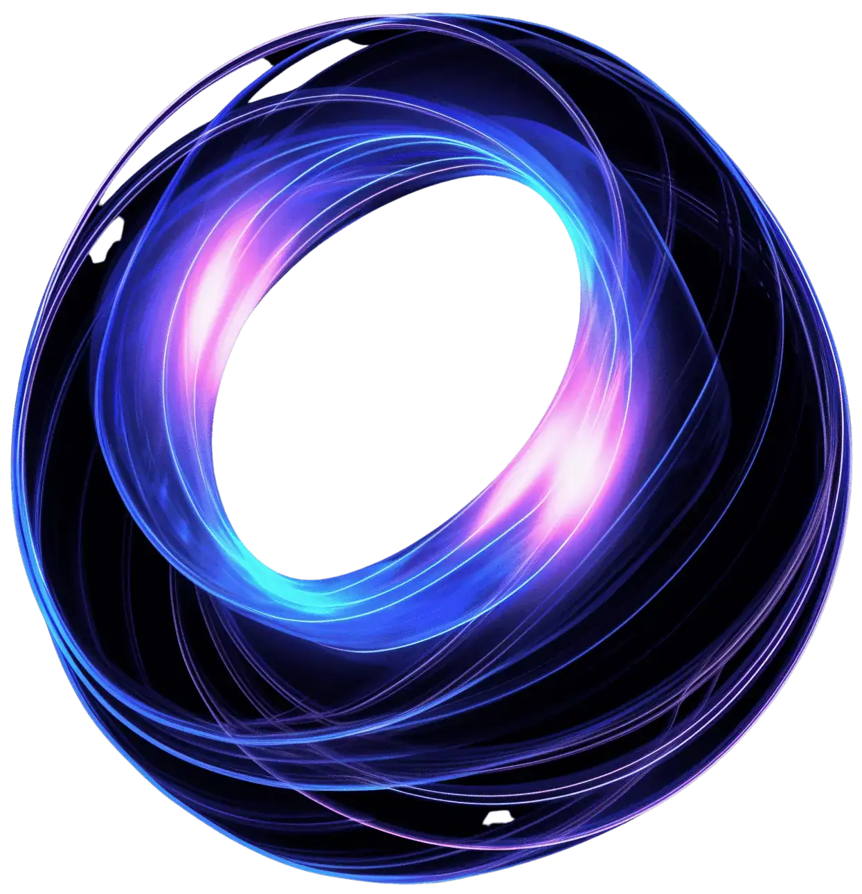 Glowing purple and blue abstract ring shape, part of Phoenix's LUNARTECH design. - Phoenix | LUNARTECH