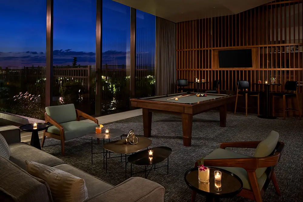 The parlor lounge area