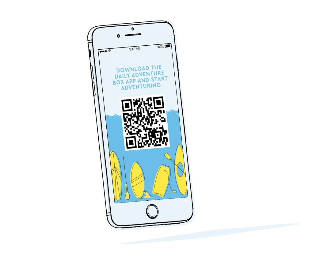 Daily Adventure Box App Sketched phone
