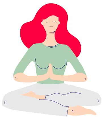 illustration of meditating woman