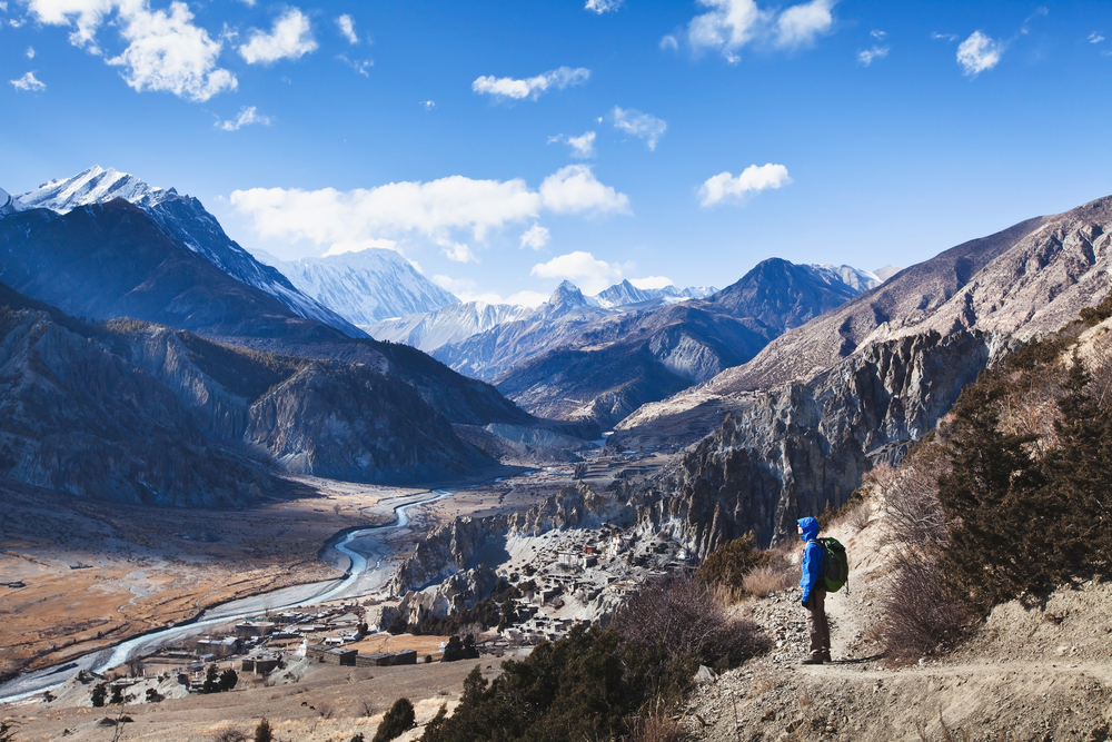 trekking in Nepal, Annapurna circuit view 