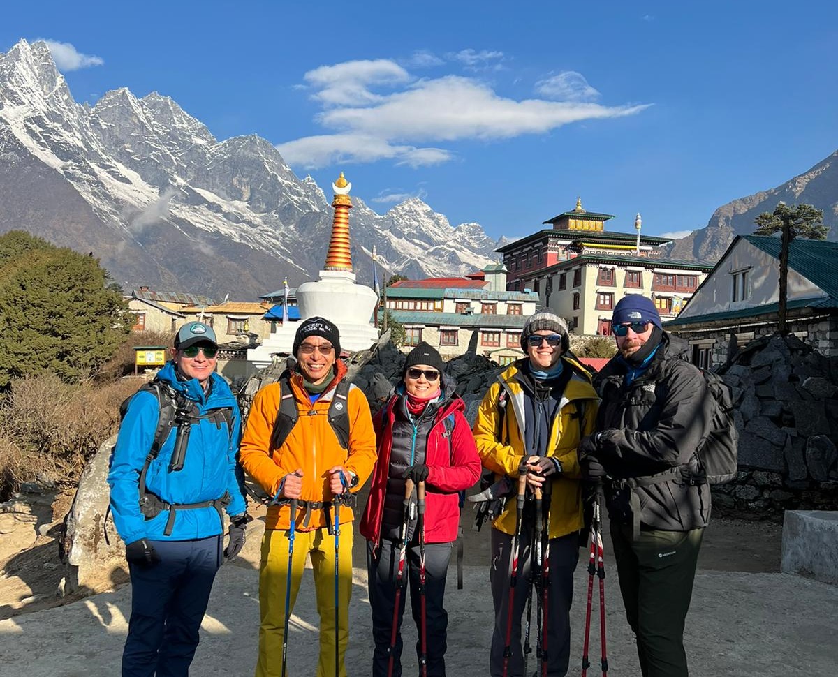 Kevin. Nepal EBC trek group pic Tengboche