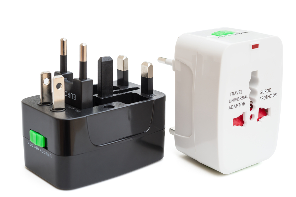 Ours. Two universal travel adapters