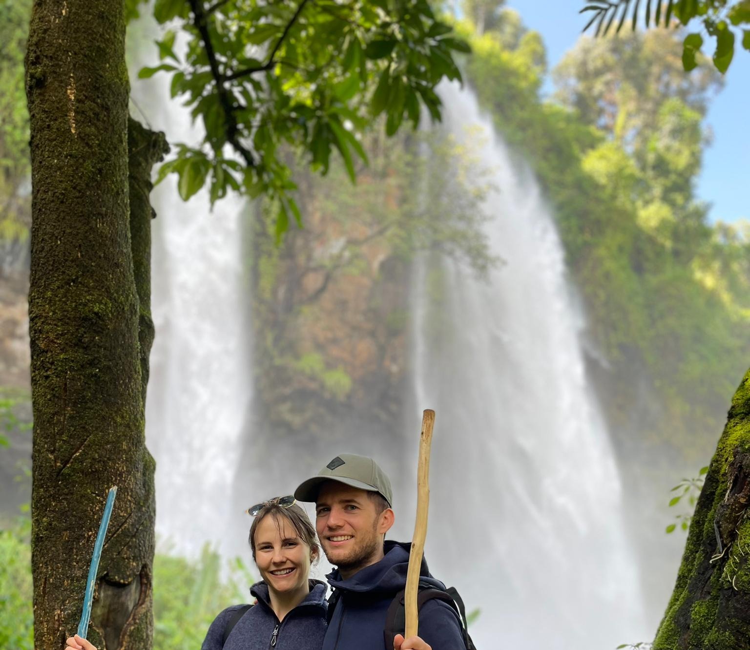 Seraina and Maurin Sipi Falls hike Uganda Aug 2022