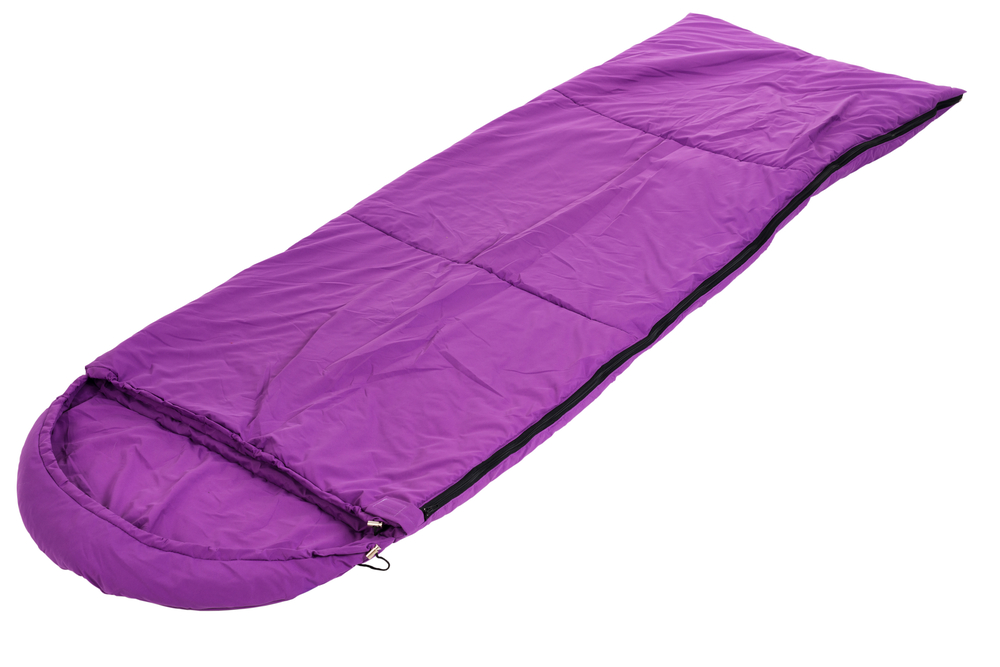 Ours. Purple sleeping bag rectangular hood
