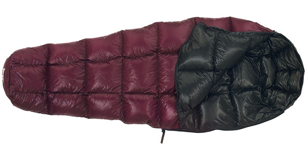 Western Mountaineering sleeping bag with box baffles