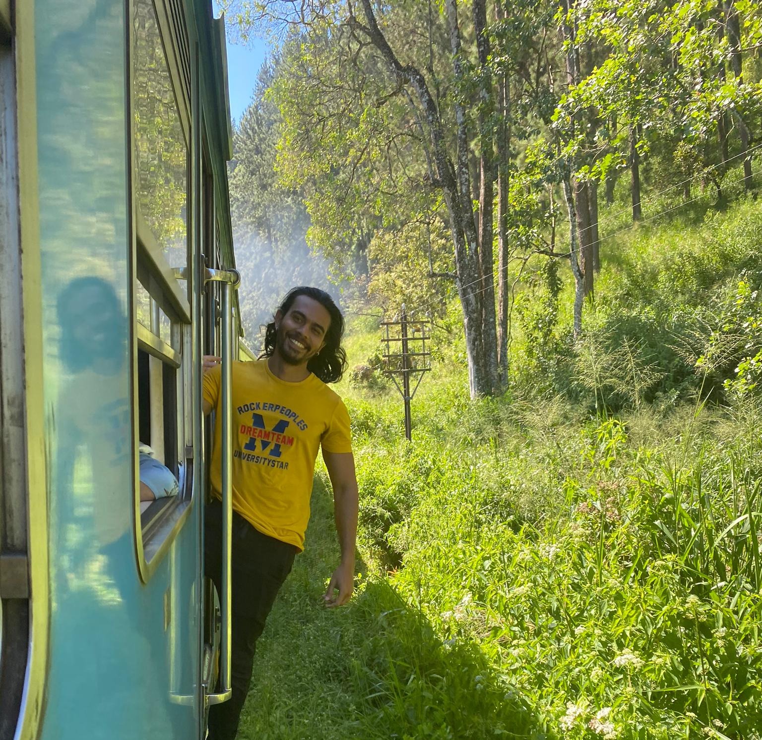 Train to Kandy smiling man