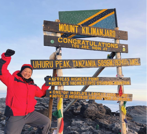Jillian Tofukuji at Uhuru Peak