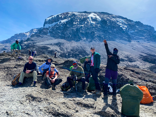Group pic FA Kilimanjaro Uhuru Pic rest stop