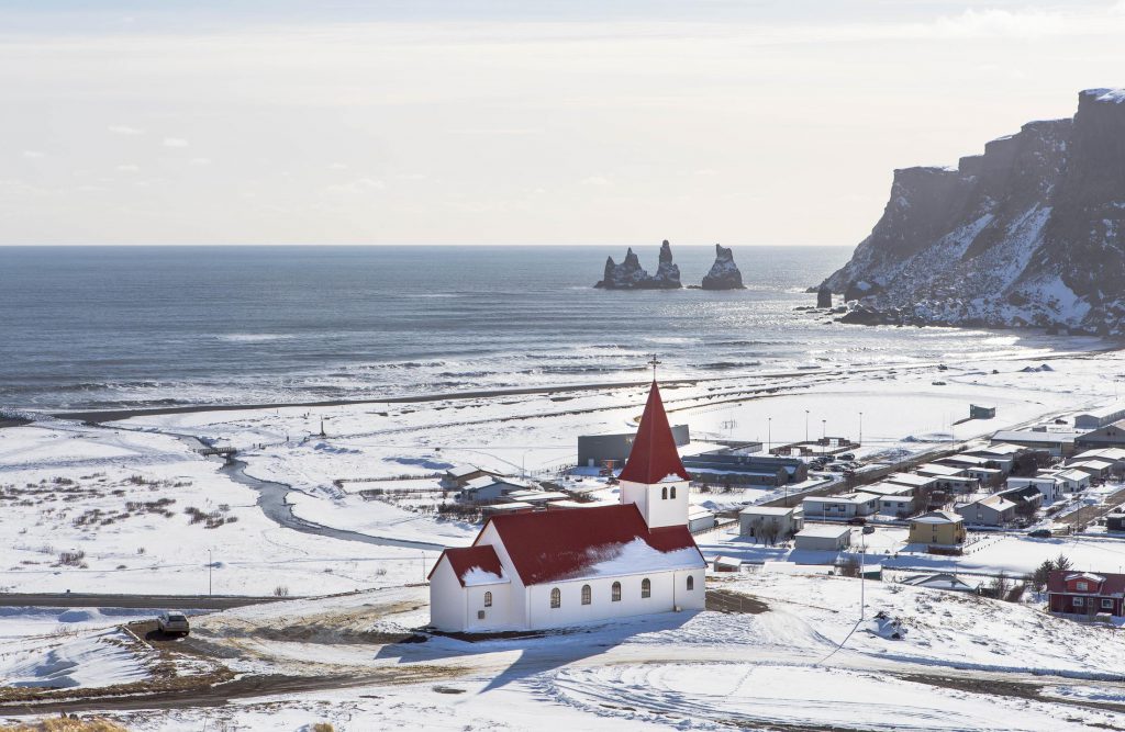 Vík-village-south-Iceland-in-winter