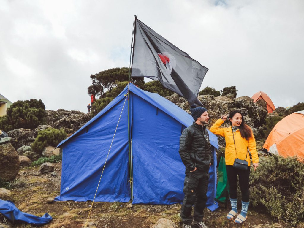 Kilimanjaro-tent-set-up-with-Follow-Alice-flag-1024x768.jpg