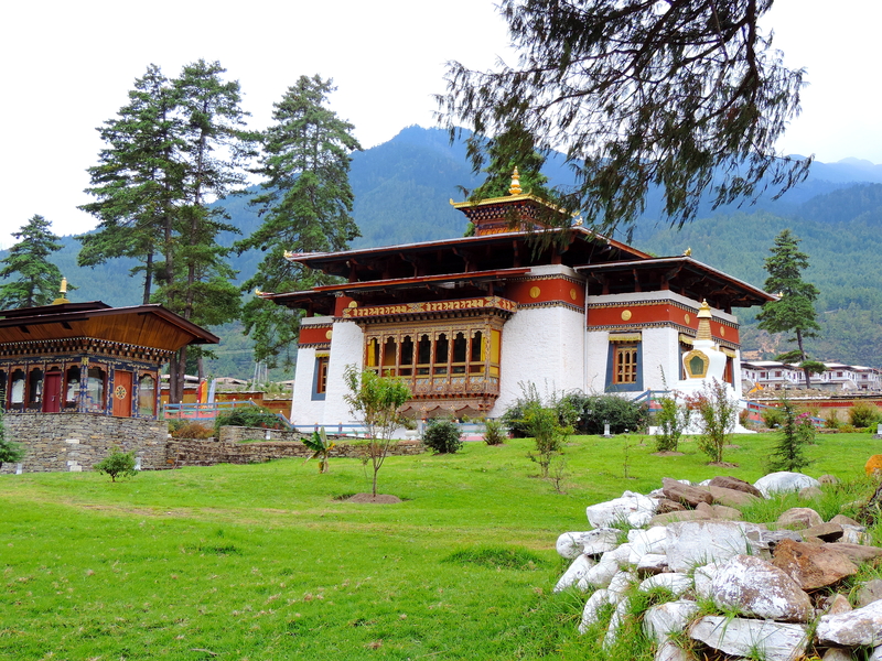 Ours. Pangri Zampa, Tibetan Buddhist dzong, Thimphu region, Bhutan