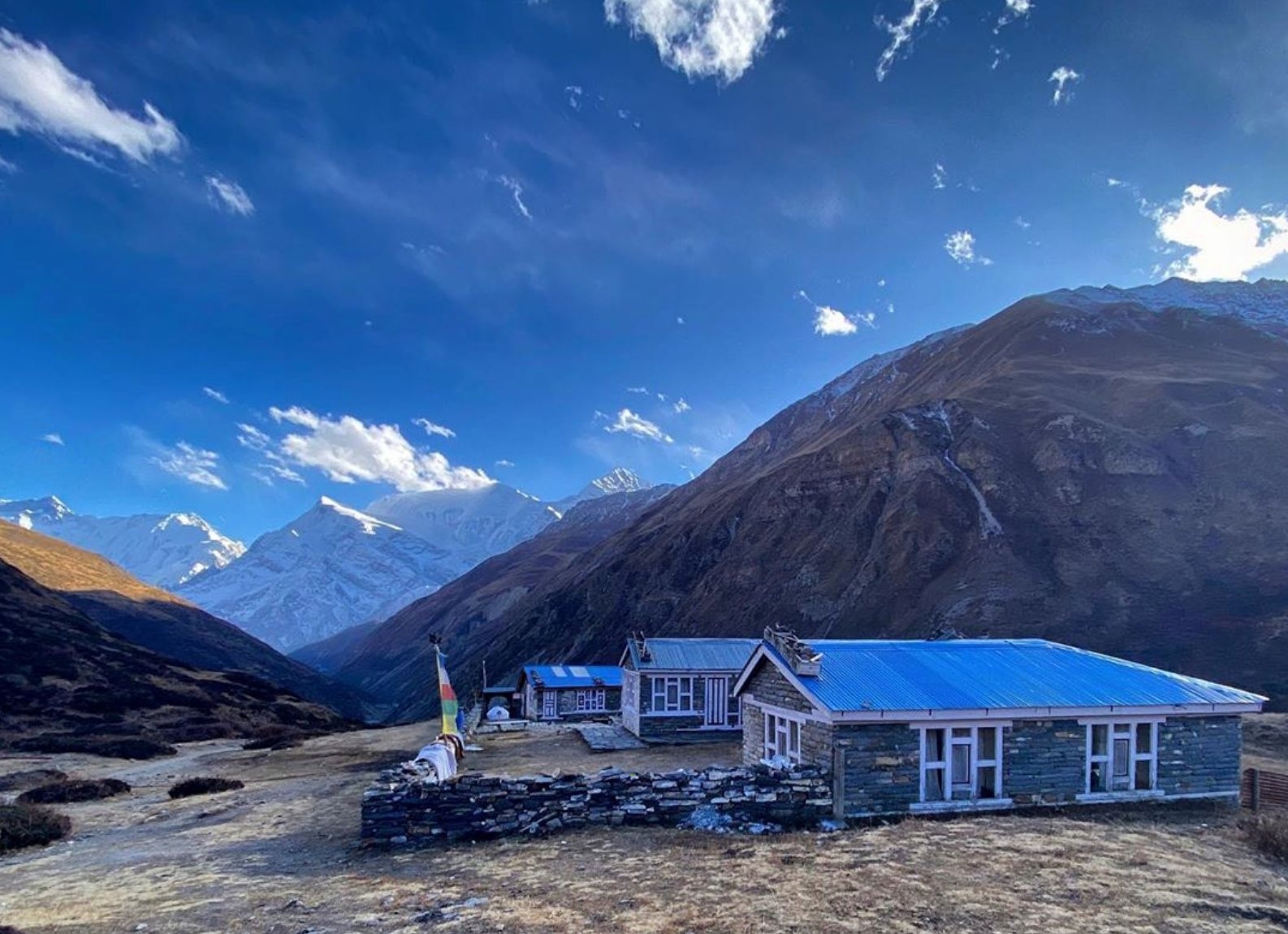 Ours. Teahouse on Annapurna Circuit trek in Nepal