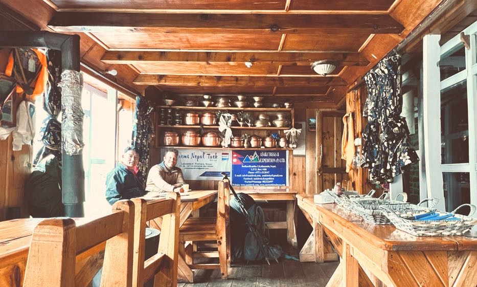 Hala Macknight. Annapurna Circuit teahouse dining room