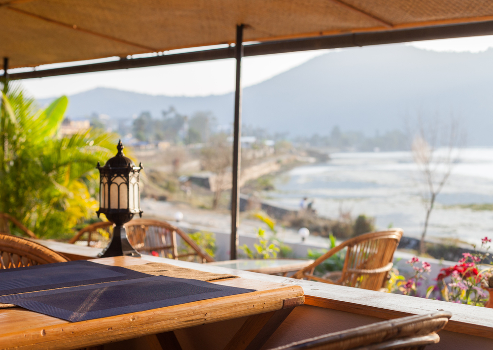 Ours. Lake Phewa cafe, Pokhara, Nepal