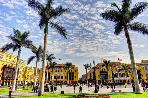 Ours. Lima landmark, Peru, PLaza de Armas, Main Square 