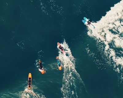 Ours. Surfing in the coast of Lima Peru