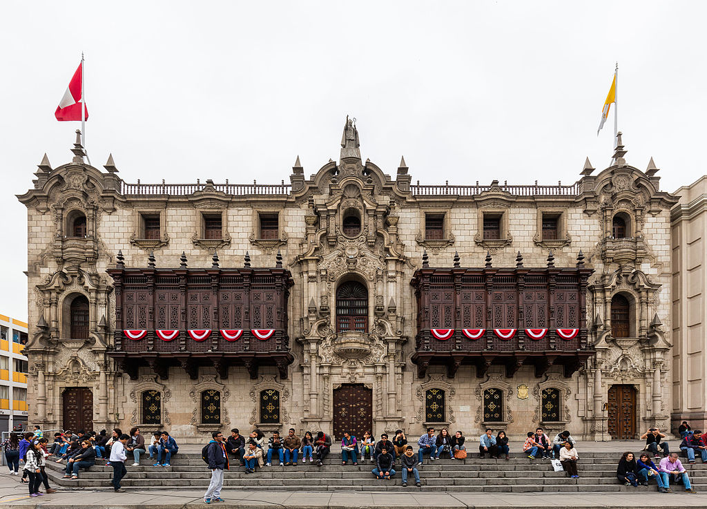 D. Delso, Wikipedia. Palacio Arzobispal, Lima, Perú, 2015-07-28