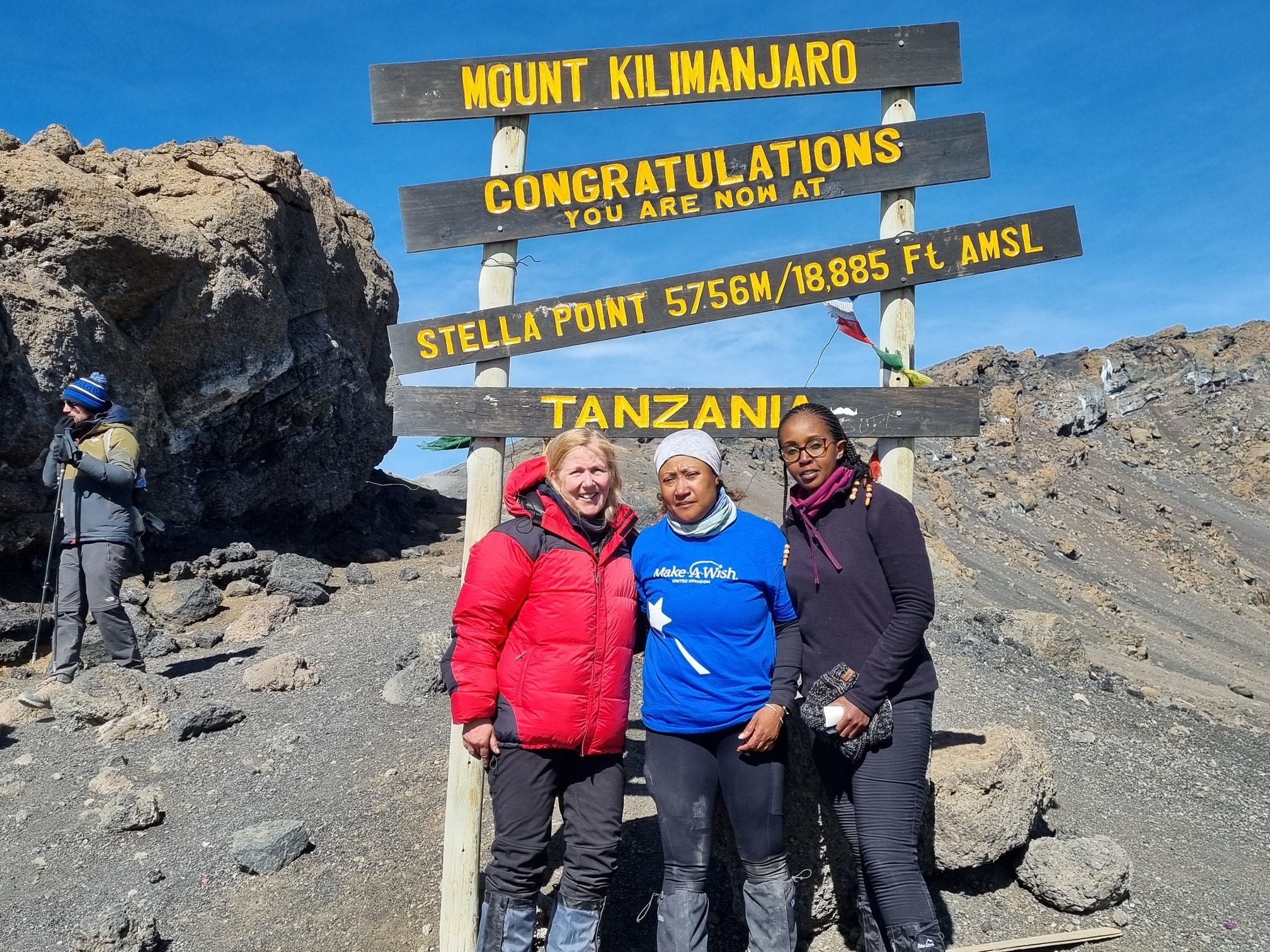 Eva Uisso. S. Stella Point group pic on Kilimanjaro Aug 2022