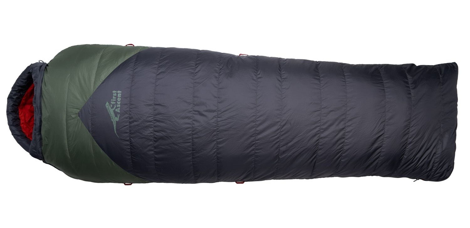 Sleeping bag with continuous baffles