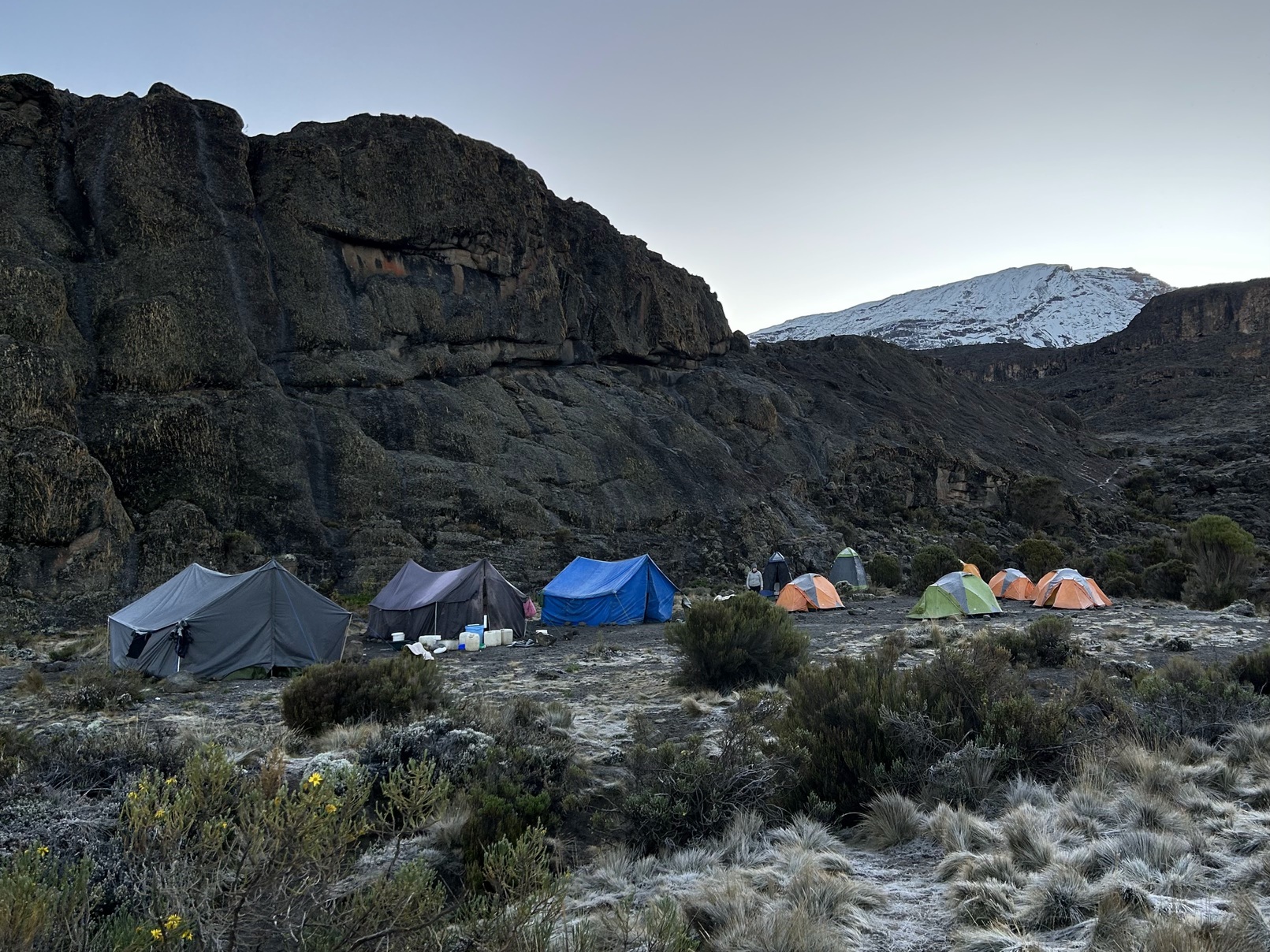 Romy. Campsite on Kilimanjaro