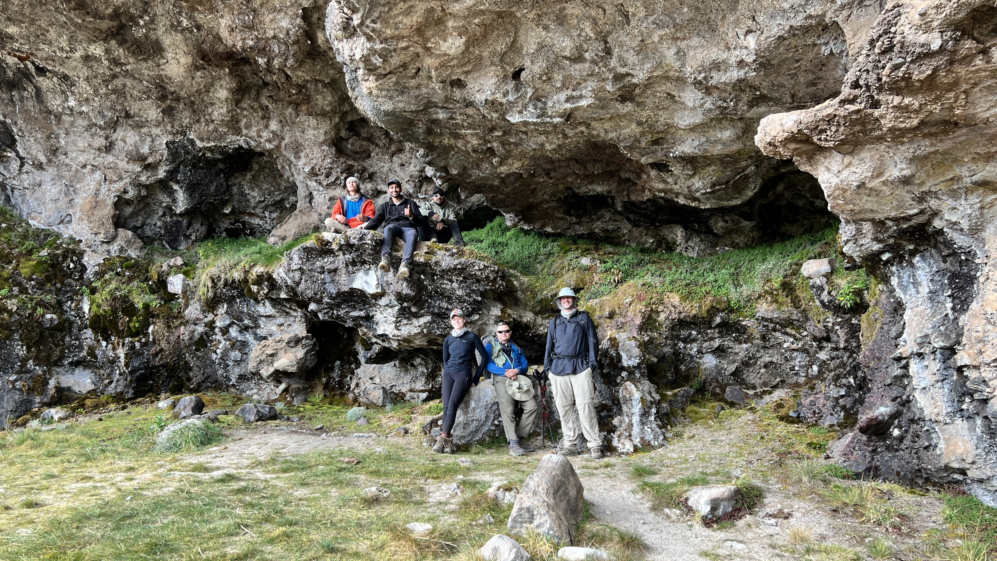 Chengappa Kodira. Group pic Kilimanjaro rocks caves