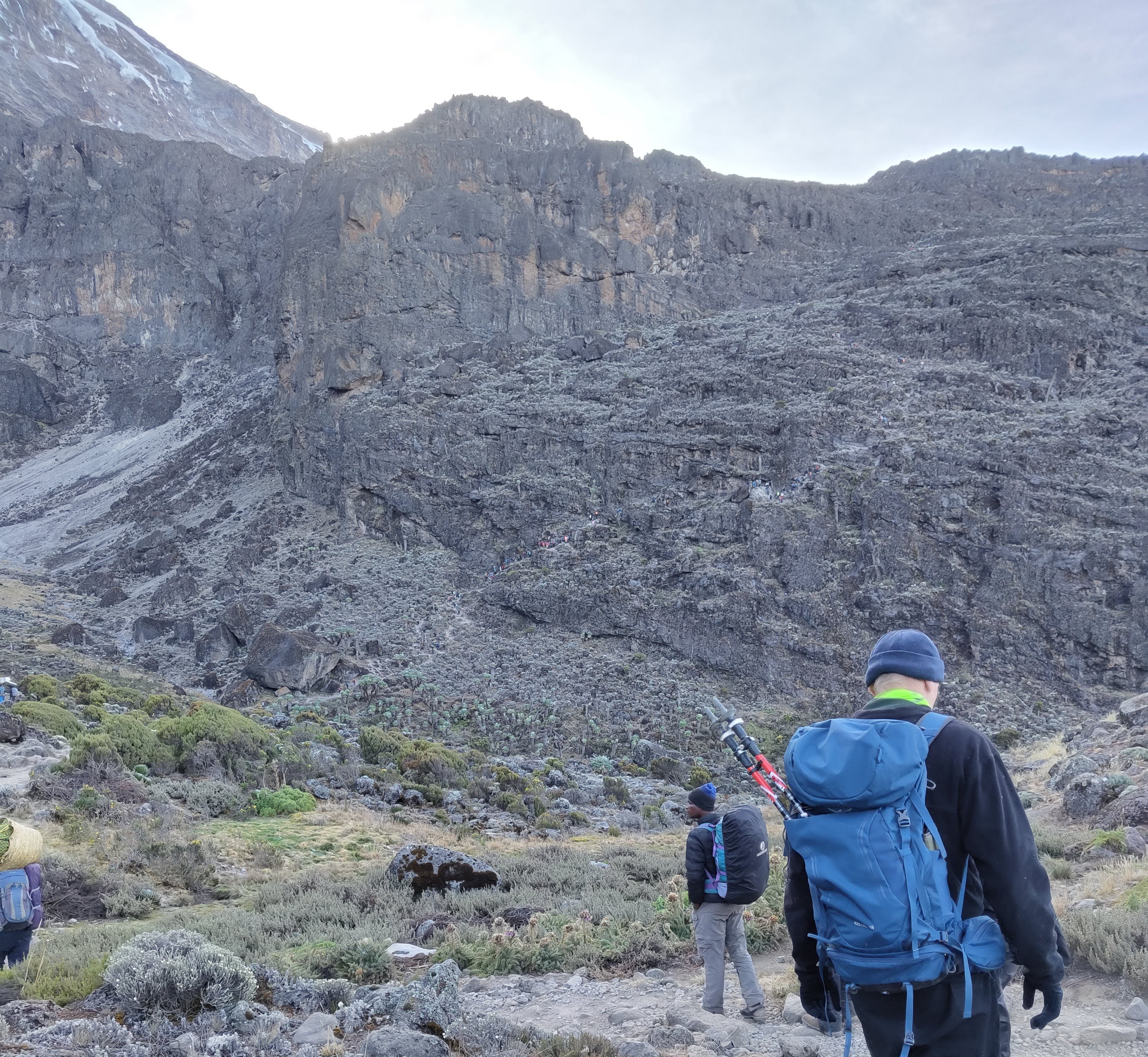Frederik Mann. Barranco Wall climbers, Kilimanjaro