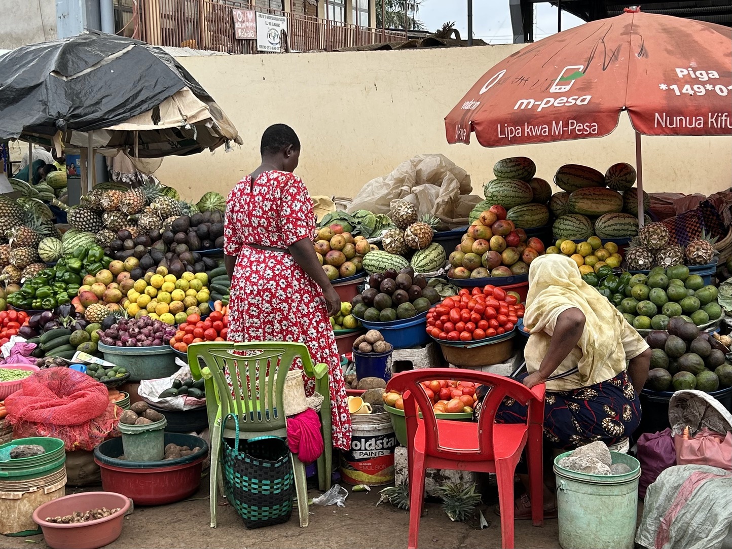 Romy. Romy. Moshi fruit and veg street stall