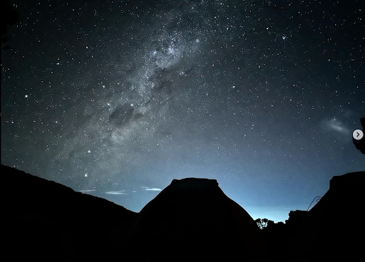 Romy. Starry sky Kilimanjaro