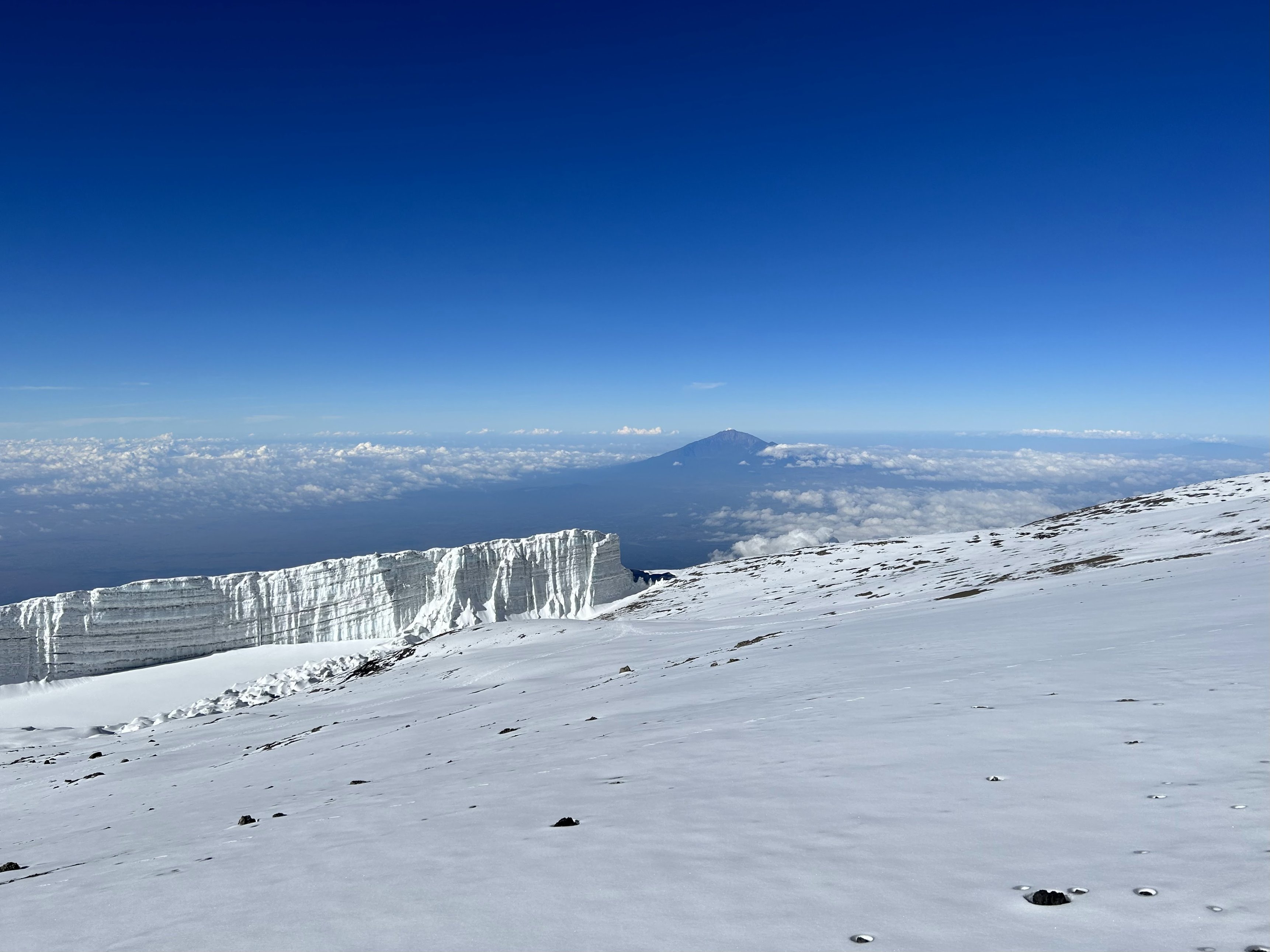 Romy. Kilimanjaro summit snow and glacier