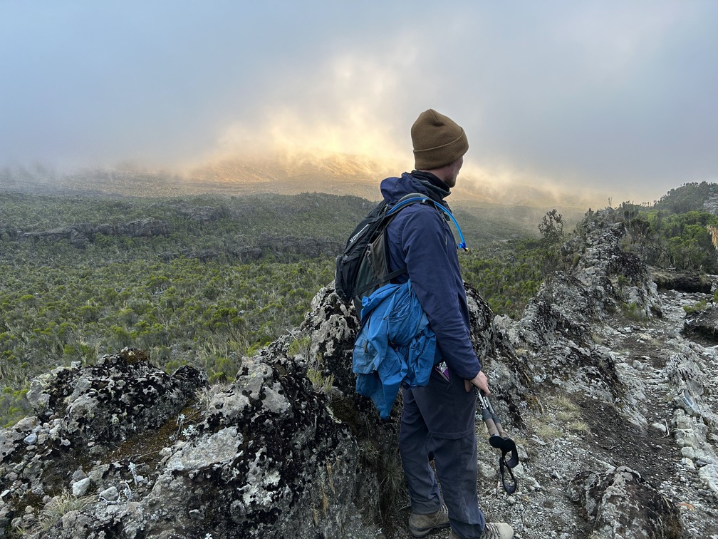 Romy. Mweka descent route Kilimanjaro