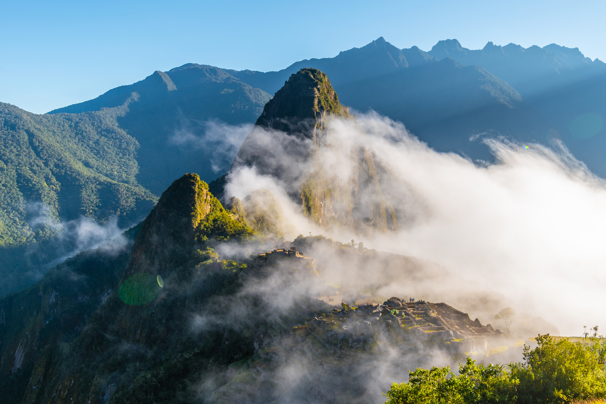 Machu Picchu with mist