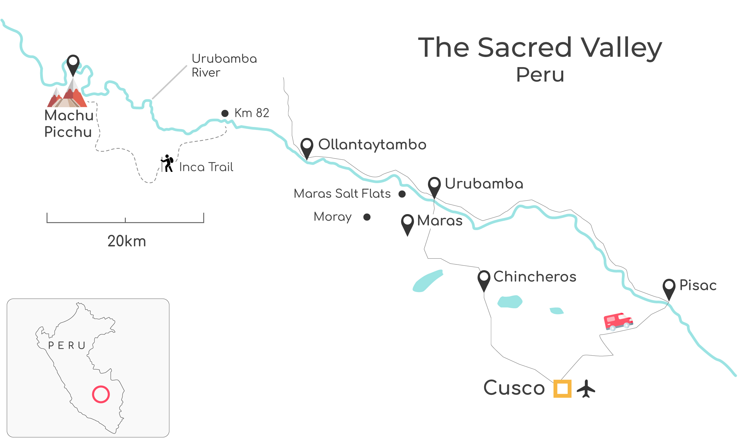 Sacred Valley Map Peru