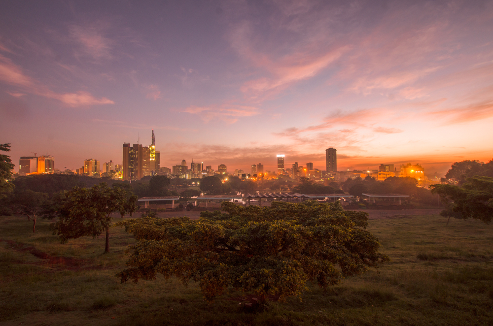 Ours. Sunrise over Nairobi city, Kenya