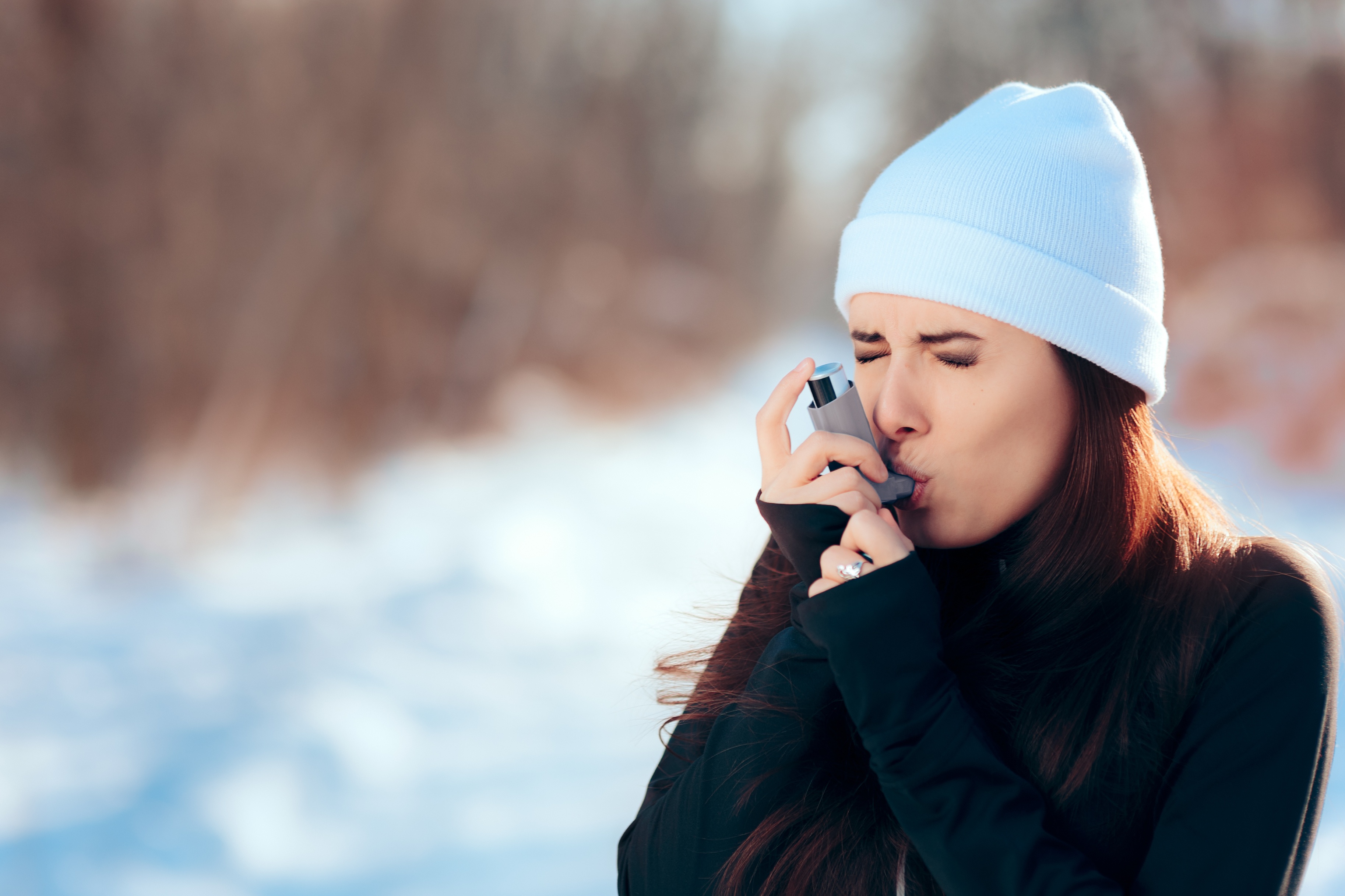 Woman with asthma