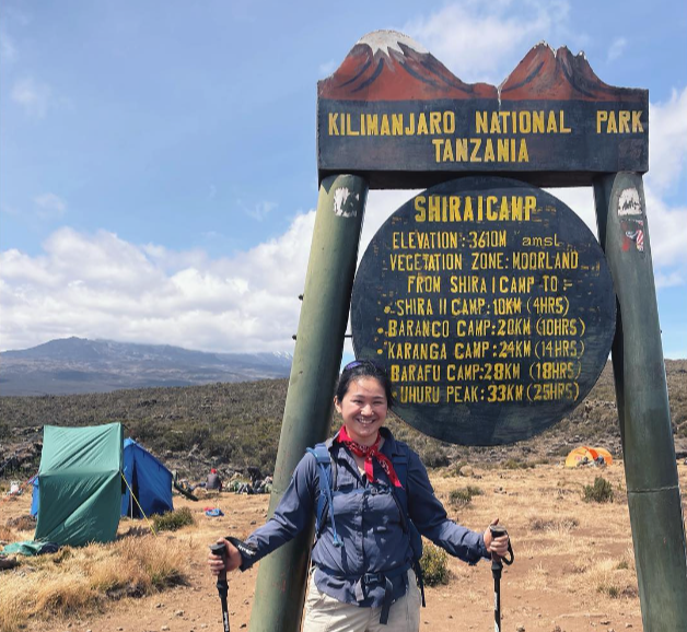 Jillian Tofukuji at Shira 1 Camp on Kilimanjaro