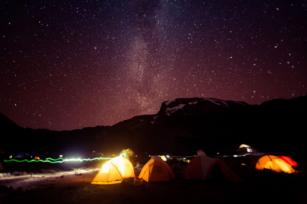 Barranco camp at night