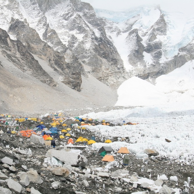 Everest Base Camp full of tents