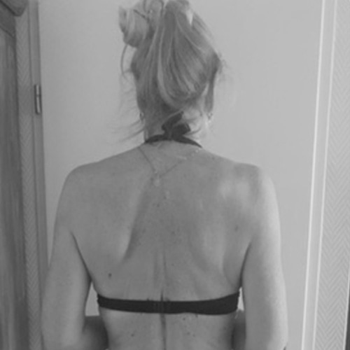 yoga instructor demonstrating a pose