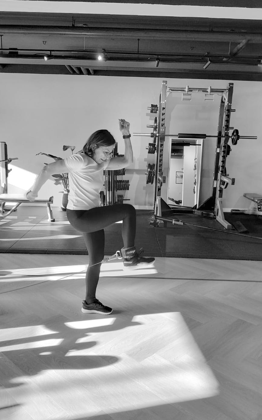 image of personal training session (for a gym)